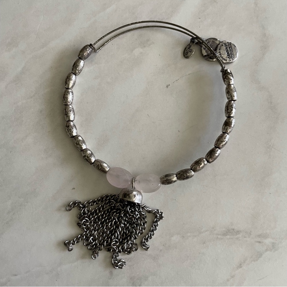 Alex and Ani Silver Tassel Charm Bracelet